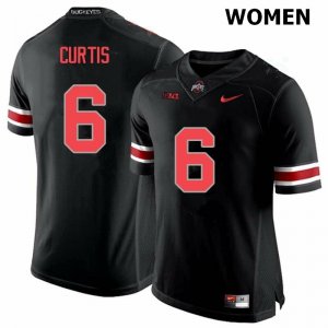 Women's Ohio State Buckeyes #6 Kory Curtis Blackout Nike NCAA College Football Jersey Increasing RHO0144YL